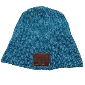 Love Your Melon Beanie Blue Hat Marled Chunky Knit Women’s One Size